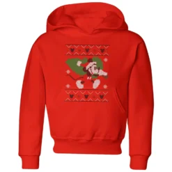 Disney Tree Mickey Kids' Christmas Hoodie - Red