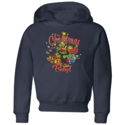 Looney Tunes Its Christmas Baby Kids' Christmas Hoodie - Navy