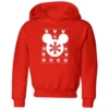 Disney Snowflake Silhouette Kids' Christmas Hoodie - Red -Cheap Christmas Franchises Store 11969065 8974627107802518