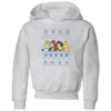 Disney Princess Faces Kids' Christmas Hoodie - Grey -Cheap Christmas Franchises Store 11969071 1804627107985371