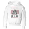 Star Wars Darth Vader Face Knit Kids' Christmas Hoodie - White -Cheap Christmas Franchises Store 11969119 1254627108881708