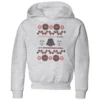 Star Wars Empire Knit Kids' Christmas Hoodie - Grey -Cheap Christmas Franchises Store 11969209 7944627110715242