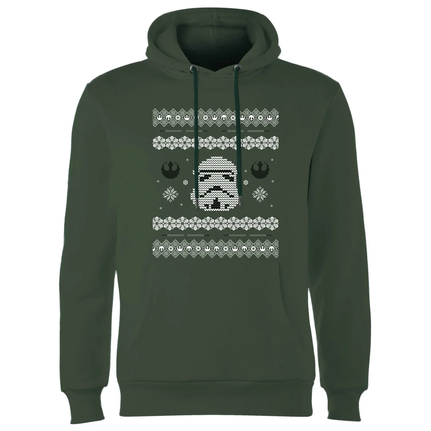 Star Wars Stormtrooper Knit Christmas Hoodie - Forest Green 6 Star Wars Stormtrooper Knit Christmas Hoodie - Forest Green - Image 4