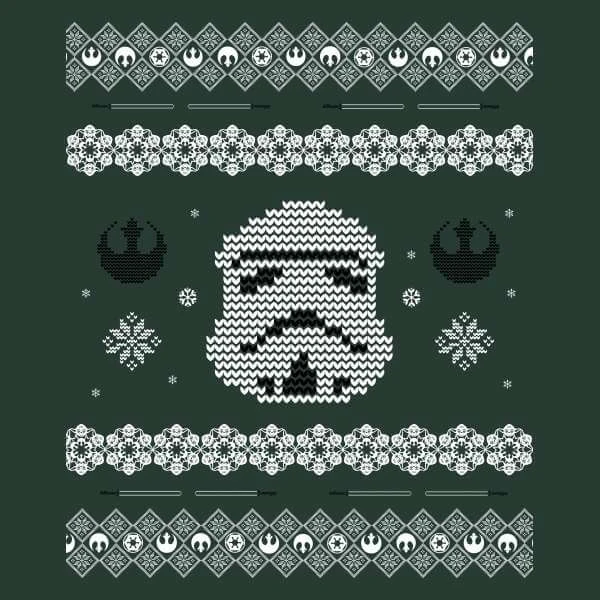 Star Wars Stormtrooper Knit Christmas Hoodie - Forest Green 4 Star Wars Stormtrooper Knit Christmas Hoodie - Forest Green - Image 2