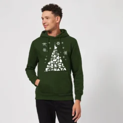 Star Wars Character Christmas Tree Christmas Hoodie - Forest Green -Cheap Christmas Franchises Store 11969323 2134627078829862