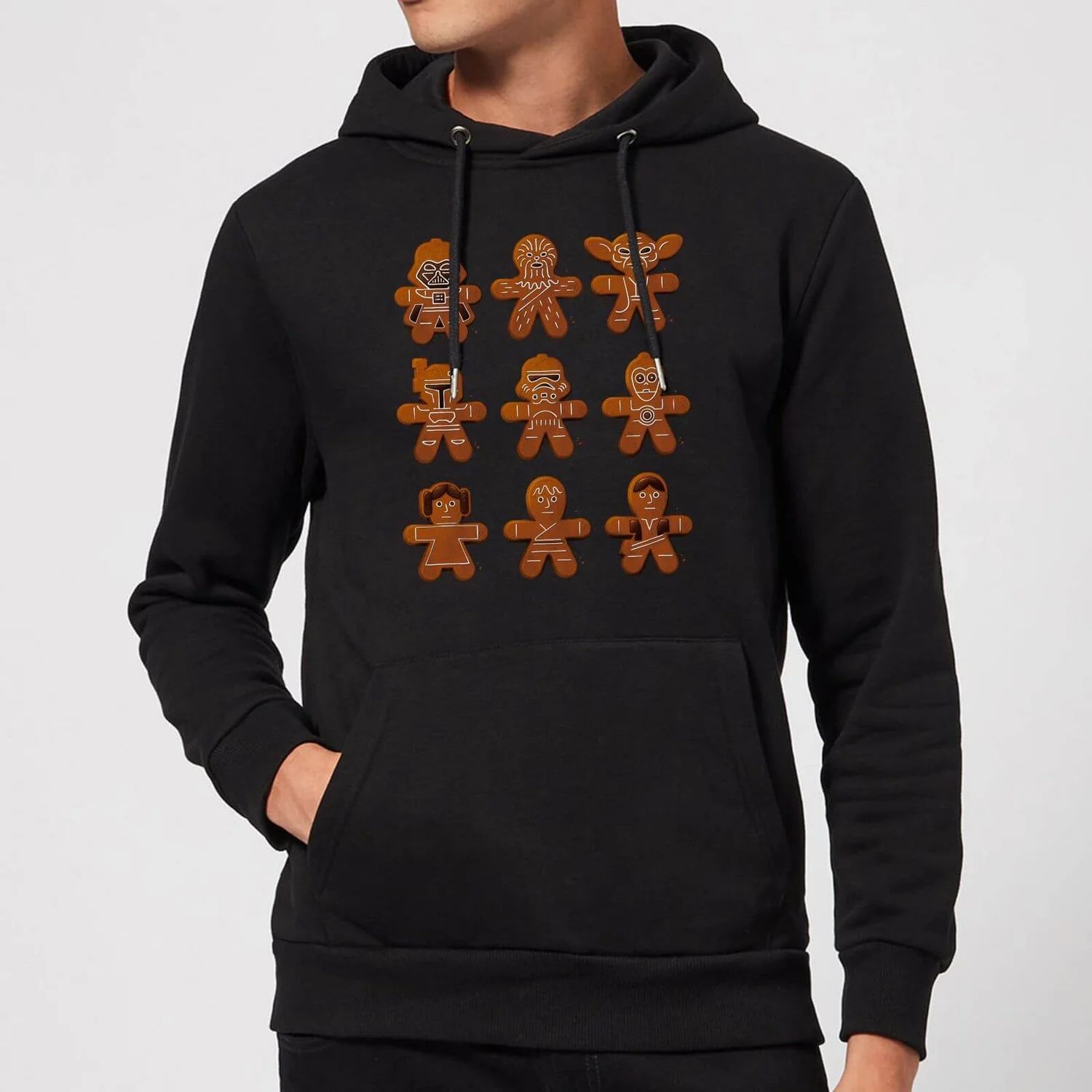 Star Wars Gingerbread Characters Christmas Hoodie - Black 3 Star Wars Gingerbread Characters Christmas Hoodie - Black