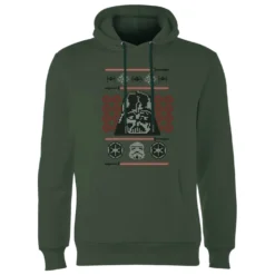Star Wars Darth Vader Face Knit Christmas Hoodie - Forest Green -Cheap Christmas Franchises Store 11969371 1184627083166512