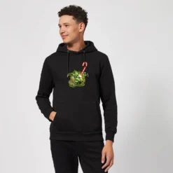 Star Wars Candy Cane Yoda Christmas Hoodie - Black -Cheap Christmas Franchises Store 11969425 3984627086554679