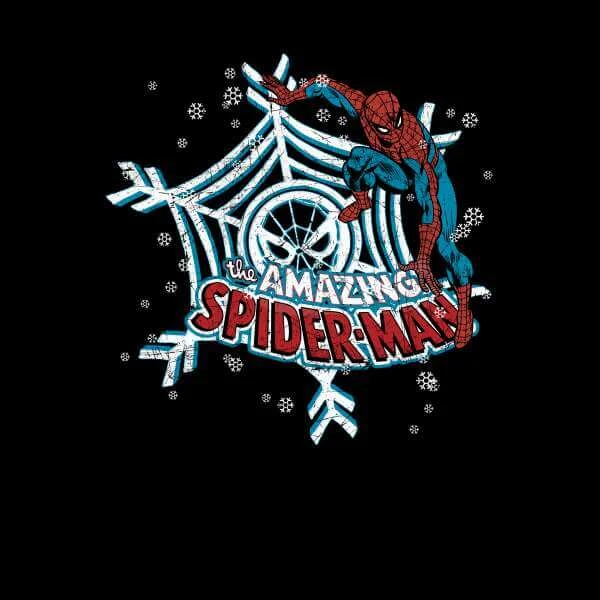 Marvel The Amazing Spider-Man Snowflake Web Christmas Hoodie - Black 4 Marvel The Amazing Spider-Man Snowflake Web Christmas Hoodie - Black - Image 2