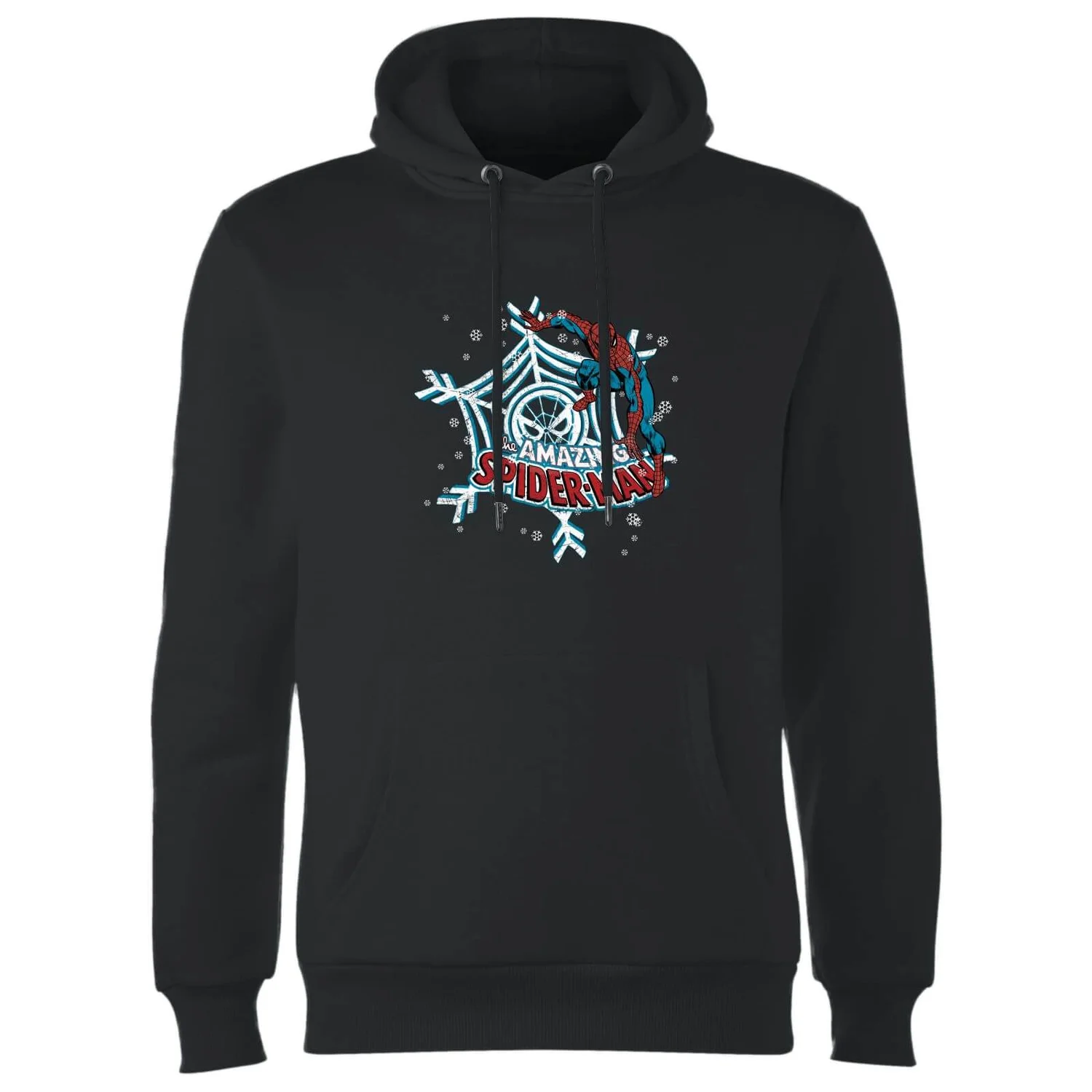 Marvel The Amazing Spider-Man Snowflake Web Christmas Hoodie - Black 6 Marvel The Amazing Spider-Man Snowflake Web Christmas Hoodie - Black - Image 4