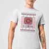 DC COMICS DC Cyborg Knit Men's Christmas T-Shirt - Grey