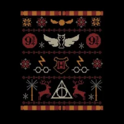 Harry Potter Knit Men's Christmas T-Shirt - Black 8 Harry Potter Knit Men's Christmas T-Shirt - Black -Cheap Christmas Franchises Store 11969938 1624627082730777