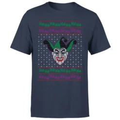 DC COMICS DC Joker Knit Men's Christmas T-Shirt - Navy -Cheap Christmas Franchises Store 11970013 6664627087186998