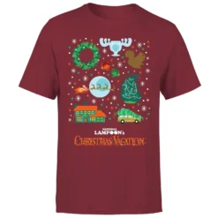 National Lampoon Griswold Christmas Starter Pack Men's Christmas T-Shirt - Burgundy -Cheap Christmas Franchises Store 11970019 7334627087321827