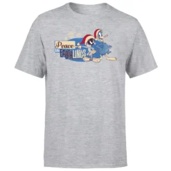 Looney Tunes Peace Among Earthlings Men's Christmas T-Shirt - Grey -Cheap Christmas Franchises Store 11970061 1194627061523345