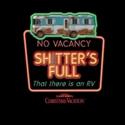 National Lampoon No Vacancy Men's Christmas T-Shirt - Black -Cheap Christmas Franchises Store 11970079 1084627062566037