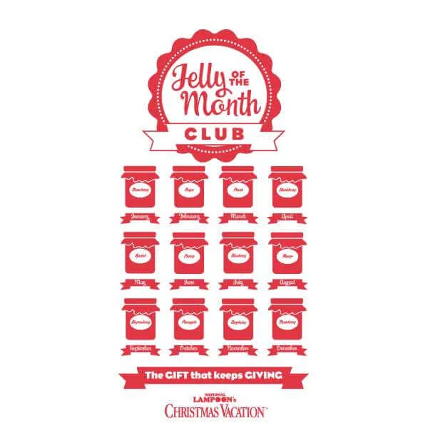 National Lampoon Jelly Of The Month Club Men's Christmas T-Shirt - White 4 National Lampoon Jelly Of The Month Club Men's Christmas T-Shirt - White - Image 2