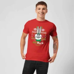 Looney Tunes Bugs Bunny Knit Men's Christmas T-Shirt - Red 9 Looney Tunes Bugs Bunny Knit Men's Christmas T-Shirt - Red -Cheap Christmas Franchises Store 11970127 2884627065199134