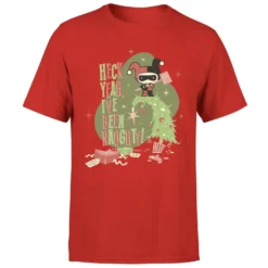 DC COMICS DC Heck Yeah I've Been Naughty! Men's Christmas T-Shirt - Red -Cheap Christmas Franchises Store 11970139 1204627066259856