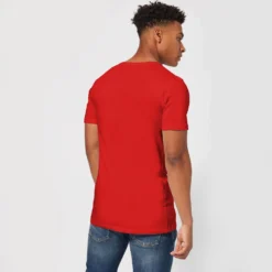 Looney Tunes Daffy Duck Knit Men's Christmas T-Shirt - Red -Cheap Christmas Franchises Store 11970151 1054627067007531