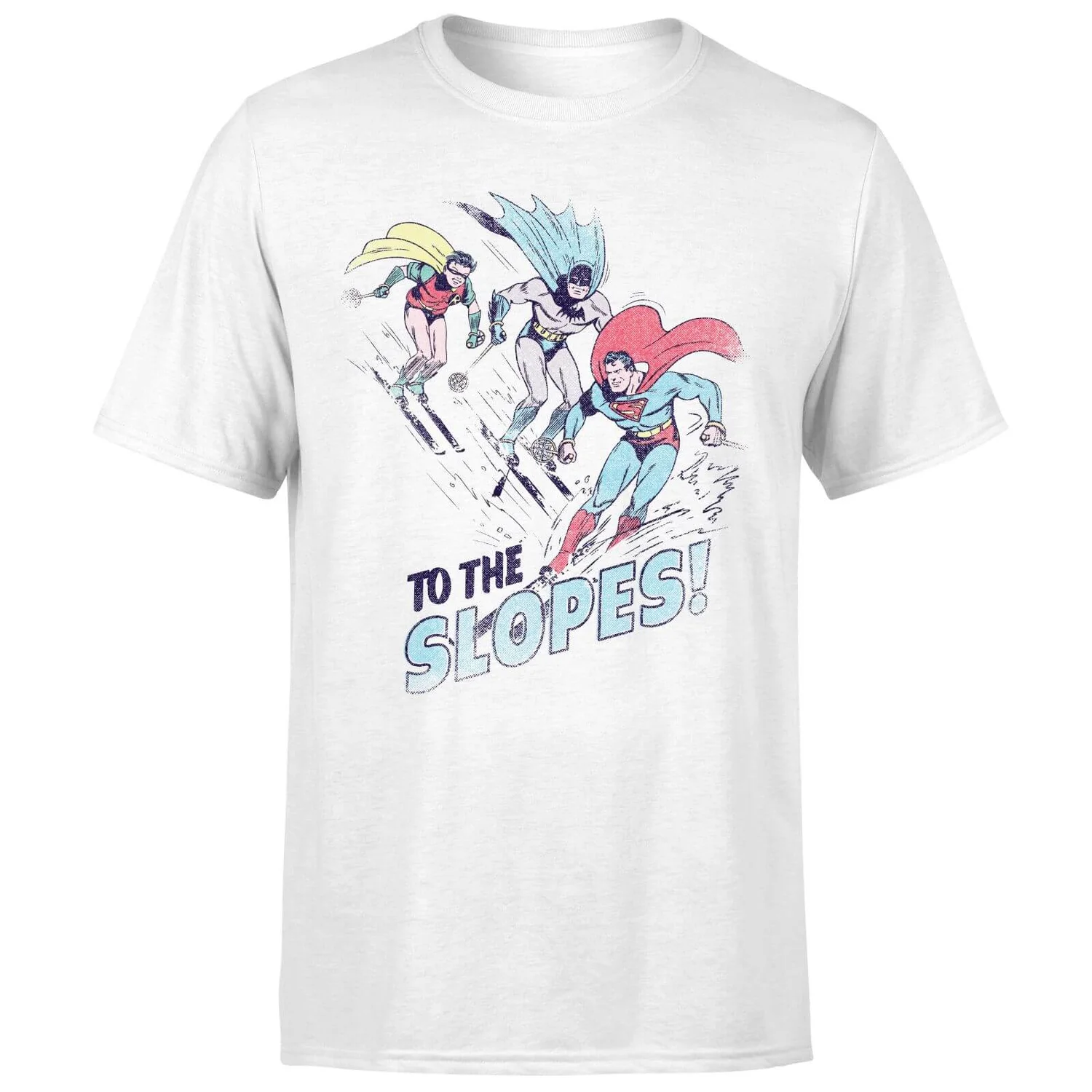DC COMICS DC To The Slopes! Men's Christmas T-Shirt - White 7 DC COMICS DC To The Slopes! Men's Christmas T-Shirt - White - Image 5