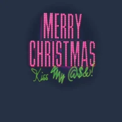 National Lampoon Merry Christmas (Kiss My @$$) Men's Christmas T-Shirt - Navy -Cheap Christmas Franchises Store 11970175 1314627067797434