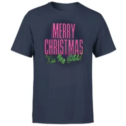 National Lampoon Merry Christmas (Kiss My @$$) Men's Christmas T-Shirt - Navy -Cheap Christmas Franchises Store 11970175 5354627067908389