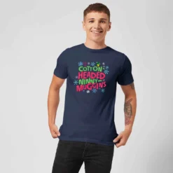 Elf Cotton-Headed Ninny-Muggins Men's Christmas T-Shirt - Navy -Cheap Christmas Franchises Store 11970289 1854627064796684