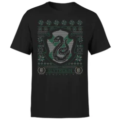 Harry Potter Slytherin Crest Men's Christmas T-Shirt - Black -Cheap Christmas Franchises Store 11970295 1464627065539190