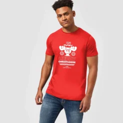 National Lampoon Merry Christmoose Men's Christmas T-Shirt - Red -Cheap Christmas Franchises Store 11970304 1824627065791292