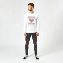 DC COMICS DC Supergirl Knit Christmas Jumper - White -Cheap Christmas Franchises Store 11970400 1594627070735187