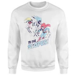 DC COMICS DC To The Slopes! Christmas Jumper - White -Cheap Christmas Franchises Store 11970736 1414627067395491