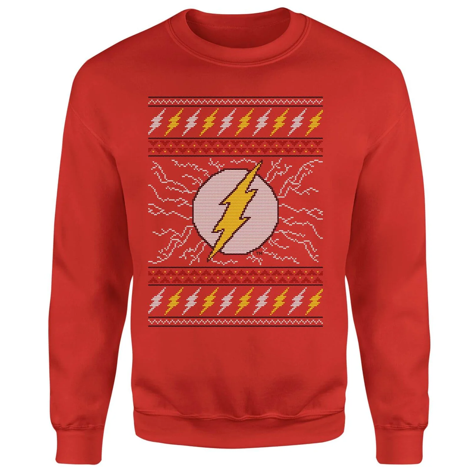 DC COMICS DC Flash Knit Christmas Jumper - Red 6 DC COMICS DC Flash Knit Christmas Jumper - Red - Image 4