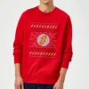 DC COMICS DC Flash Knit Christmas Jumper - Red -Cheap Christmas Franchises Store 11970829 4374627070985846