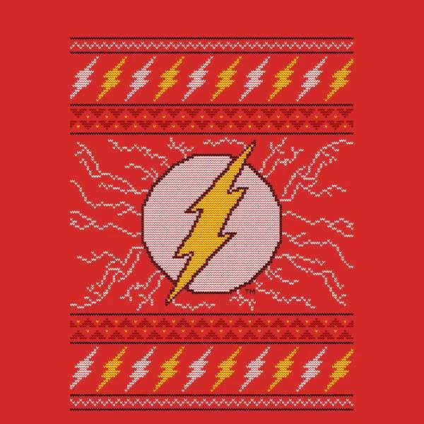 DC COMICS DC Flash Knit Christmas Jumper - Red 4 DC COMICS DC Flash Knit Christmas Jumper - Red - Image 2