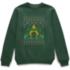 DC COMICS DC Aquaman Knit Christmas Jumper - Forest Green -Cheap Christmas Franchises Store 11970844 1684906541623083