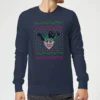 DC COMICS DC Joker Knit Christmas Jumper - Navy -Cheap Christmas Franchises Store 11970886 7724627063046172