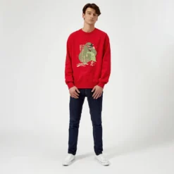DC COMICS DC Heck Yeah I've Been Naughty! Christmas Jumper - Red -Cheap Christmas Franchises Store 11970904 1504627064022615