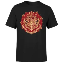 Harry Potter Hogwarts Christmas Crest Men's T-Shirt - Black -Cheap Christmas Franchises Store 12065837 7094657698544416