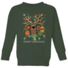 Scooby-Doo Scooby Doo Kids' Christmas Jumper - Forest Green -Cheap Christmas Franchises Store 12335958 2084714268535144