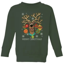 Scooby-Doo Scooby Doo Kids' Christmas Jumper - Forest Green