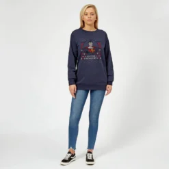 DC COMICS Superman May Your Holidays Be Super Women's Christmas Jumper - Navy -Cheap Christmas Franchises Store 12336082 2014714269388464