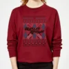 DC COMICS Harley Quinn Women's Christmas Jumper - Burgundy