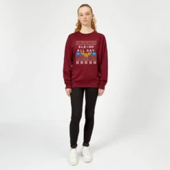 DC COMICS Wonder Woman 'Sleigh All Day Women's Christmas Jumper - Burgundy 8 DC COMICS Wonder Woman 'Sleigh All Day Women's Christmas Jumper - Burgundy -Cheap Christmas Franchises Store 12336261 3744714269911349