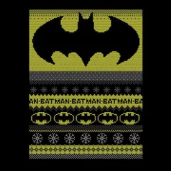 DC Comics Batman Men's Christmas T-Shirt In Black -Cheap Christmas Franchises Store 12336609 1314714190937417