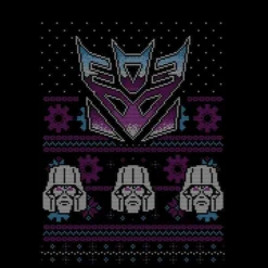 Transformers Decepticons Classic Ugly Knit Men's Christmas T-Shirt - Black -Cheap Christmas Franchises Store 12336666 6024714228053657