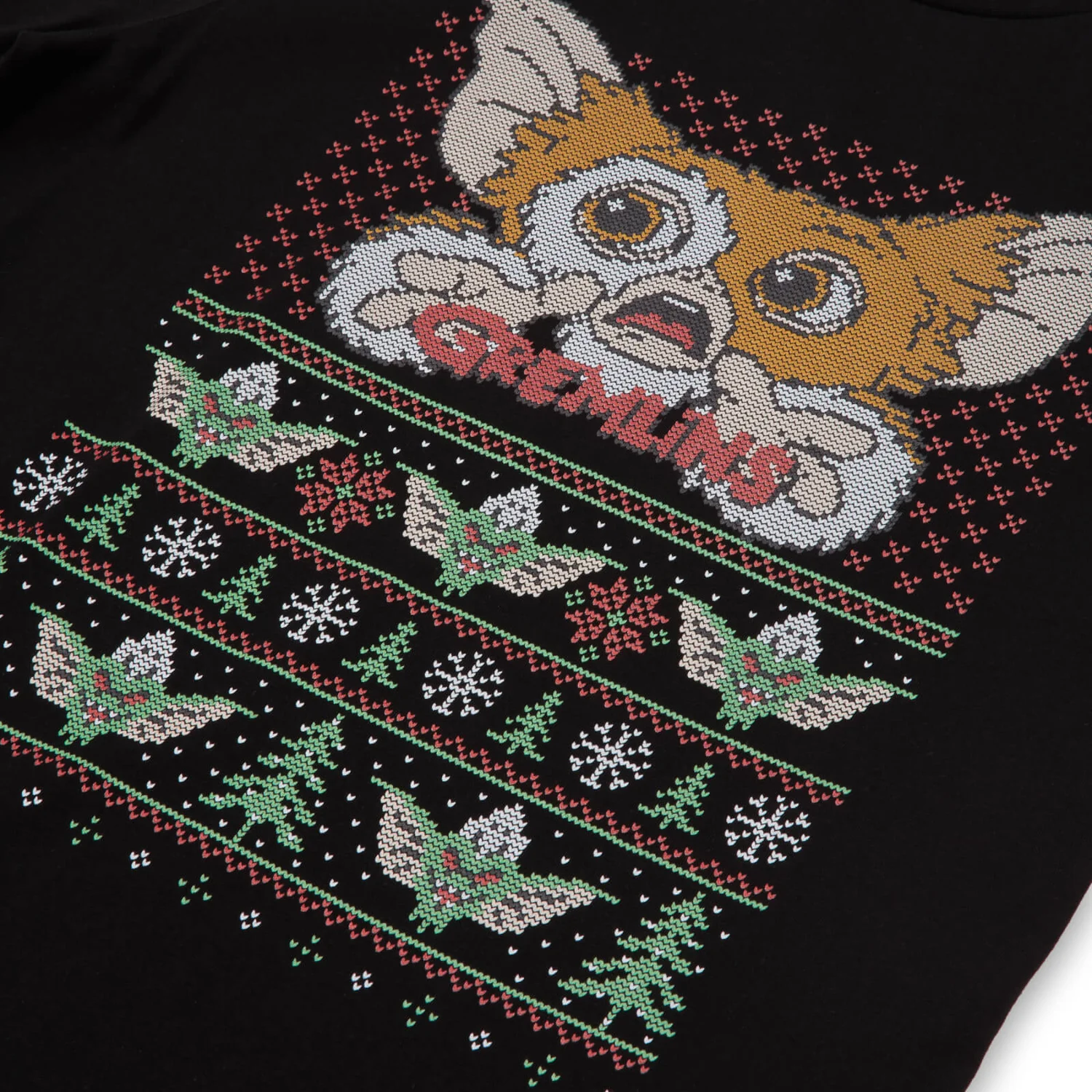 Gremlins Ugly Knit Men's Christmas T-Shirt - Black 4 Gremlins Ugly Knit Men's Christmas T-Shirt - Black - Image 2
