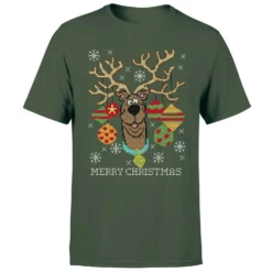Scooby-Doo Scooby Doo Men's Christmas T-Shirt - Forest Green -Cheap Christmas Franchises Store 12336717 1514714268186697