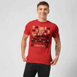 Star Trek: The Next Generation Make It So Men's Christmas T-Shirt - Red 12 Star Trek: The Next Generation Make It So Men's Christmas T-Shirt - Red -Cheap Christmas Franchises Store 12336774 2034714269875226