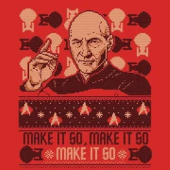 Star Trek: The Next Generation Make It So Men's Christmas T-Shirt - Red 11 Star Trek: The Next Generation Make It So Men's Christmas T-Shirt - Red -Cheap Christmas Franchises Store 12336774 7034714269828396